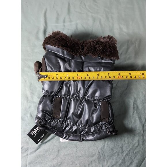 Pet Life 1BKXS  Black Metallic Fashion Pet Parka Coat X-Small - Measure In Photo - Picture 9 of 9